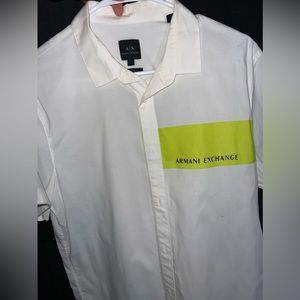 Men’s Armani Exchange Button-Down Short Sleeve Shirt